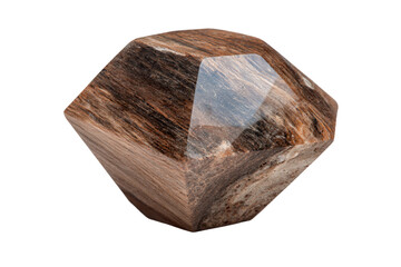 a large rock with a brown and black color