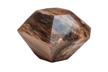 a large rock with a brown and black color