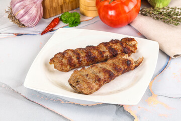 Beef kebab minced meat shashlik