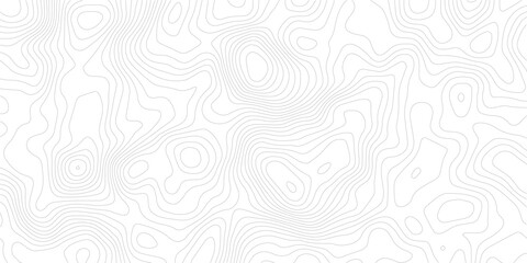 Geography landscape Topo contour map on white background, Topographic contour lines. Seamless pattern with lines Topographic map. Geographic mountain relief diagram line wave carve pattern. 