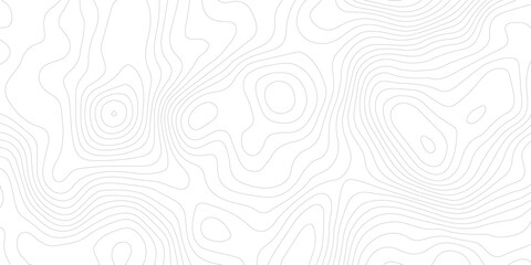 Geography landscape Topo contour map on white background, Topographic contour lines. Seamless pattern with lines Topographic map. Geographic mountain relief diagram line wave carve pattern.  © jr graphics