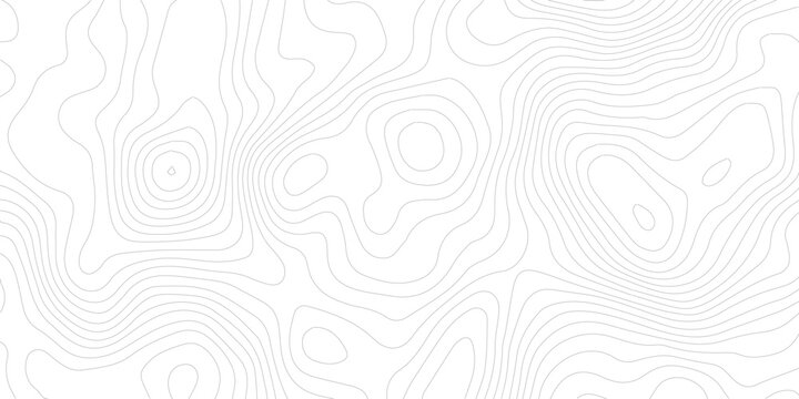 Geography landscape Topo contour map on white background, Topographic contour lines. Seamless pattern with lines Topographic map. Geographic mountain relief diagram line wave carve pattern. 