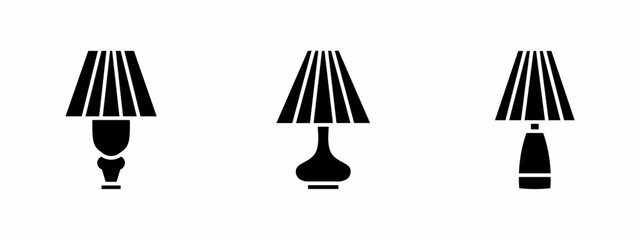 Decorative lamp icon set, lamp. Vector symbol. Illustration of decorative lamp. Lamp, Decorative lamp. Vector illustration. Stock vector.