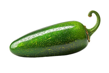 a green pepper with a long stem