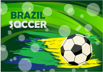 Brazil Soccer Background Vector