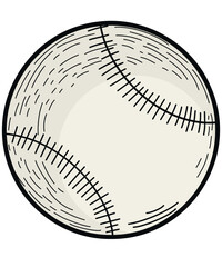 vector illustration of a baseball ball