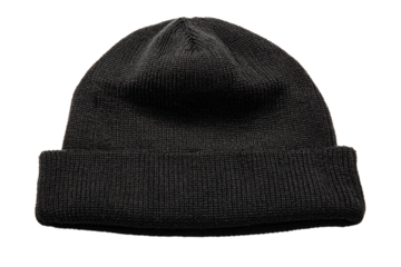 a black hat is shown on a white background