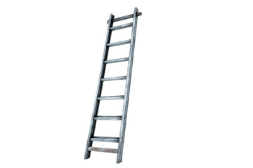 a ladder is leaning against a white background