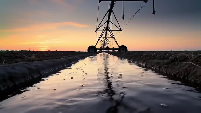 Irrigation system sunset field