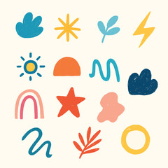 Hand drawn shapes Vector Illustration III