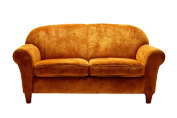 a brown couch with a brown arm rest