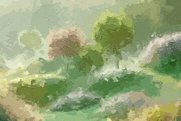 Various oil paintings, flowers, lakes, landscapes, villages, houses, suns, cats, dogs, chrysanthemums, roses, peonies, forests