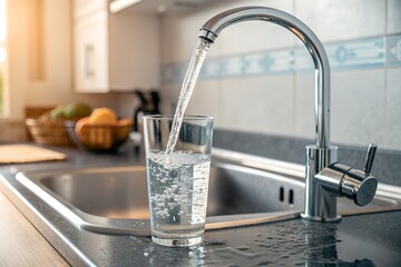 Tap Water, Common Household Water Treated with Filtration and Chlorine
