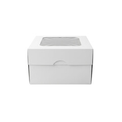 White Bakery Box With Clear Window For Pastries cake box pastry box isolated on a transparent background