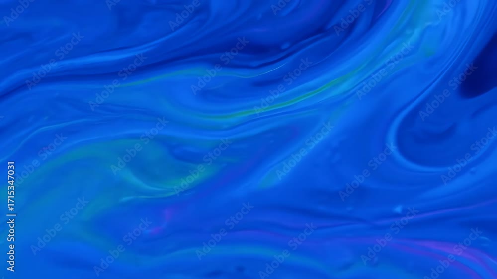 Wall mural seamlessly looping video of slow-moving liquid neon light creating an ethereal abstract flow vibrant