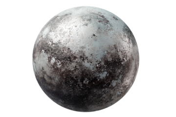 a gray and white object with a black speckle