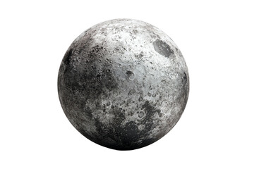a gray moon with a white background