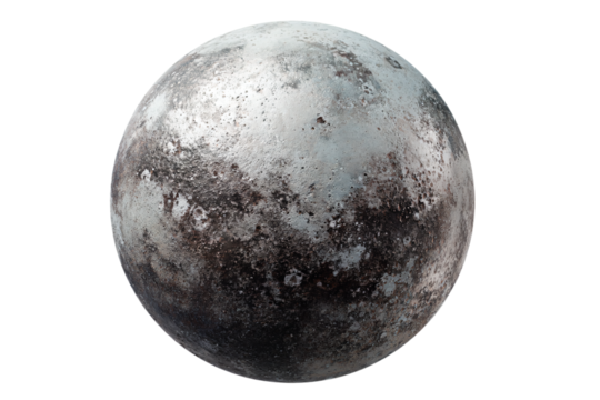 a gray and white object with a black speckle