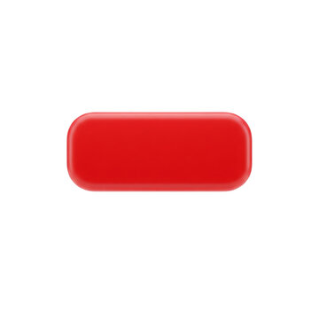 Red Rounded Rectangle Button Isolated on Black Background Keywords: button, red, rectangle isolated on a transparent background