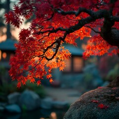 　光に照らされ、秋が息づく。