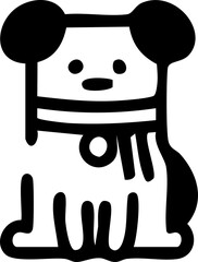 Cute dog icon illustration