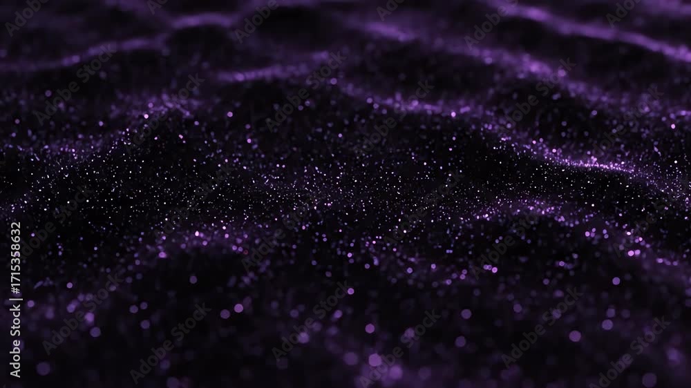 Wall mural shimmering dark matter undulating with tiny glimmering lights, seamlessly looping abstract texture e