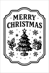 Merry Christmas Gift Tag / Label Design