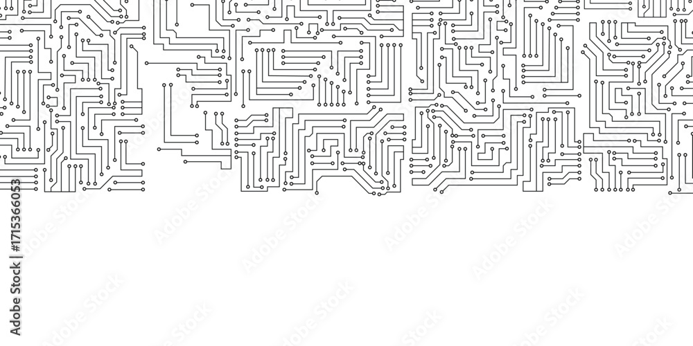 Poster abstract digital background with technology circuit board texture. electronic motherboard illustrati