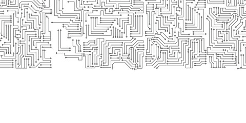 Abstract digital background with technology circuit board texture. Electronic motherboard illustration. Communication and engineering concept. Vector illustration. 