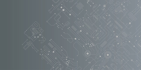 Circuit board pattern. Technology texture, digital tech lines and computer systems seamless vector background illustration. Hardware electronic connections, pc processor components
