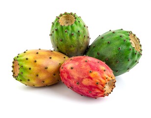 Colorful prickly pear cactus fruits
