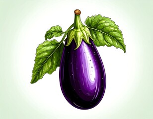 Detailed eggplant illustration