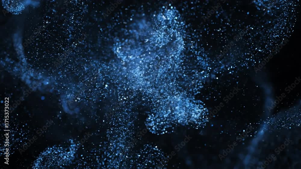 Wall mural softly glowing crystal particles swirling and creating subtle flares in an organic seamlessly loopin