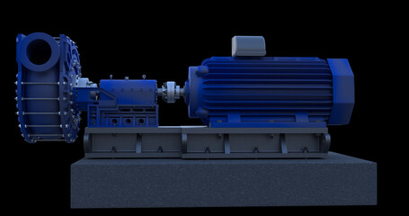 Slurry pump and electric motor drive system: oil and gas industrial pump