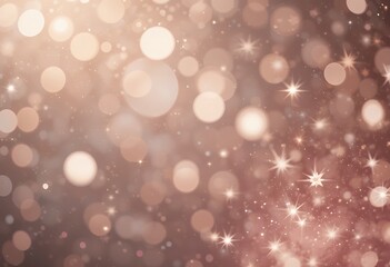 Obraz premium Soft glowing bokeh lights with sparkling star effects creating dreamy warm atmosphere