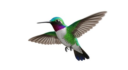 Obraz premium Hummingbird in flight, nature's tiny marvel captured