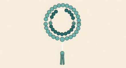 Islamic Prayer Beads Tasbih Rosary with Tassel.