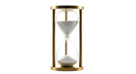hourglass on white