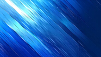 A dynamic, diagonal design showcases vibrant shades of blue, accented by streaks of white light.