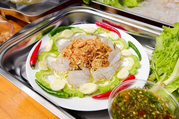 Exquisite Culinary Artistry: A beautifully arranged dish features a harmonious blend of...