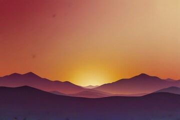 Orange sunrises and purple sunsets paint the mountain landscape under a vast, misty sky