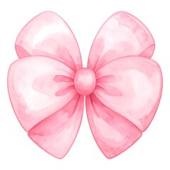 Fototapeta premium Watercolor pink bow