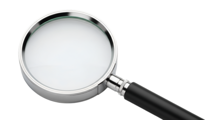 magnifying glass on white background