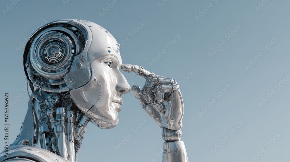 Poster innovative corporate intelligence robot concept representing advanced technology and artificial inte