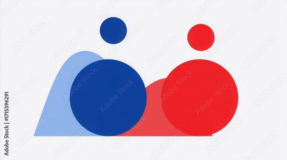 Poster conceptual representation of token-based prz success probability modeler icon featuring two distinct