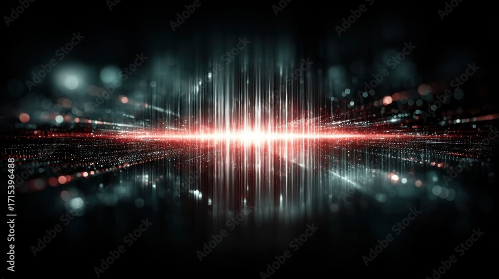 Poster artistic background of red and black colors highlighting token-centric fib extension pulse monitor i