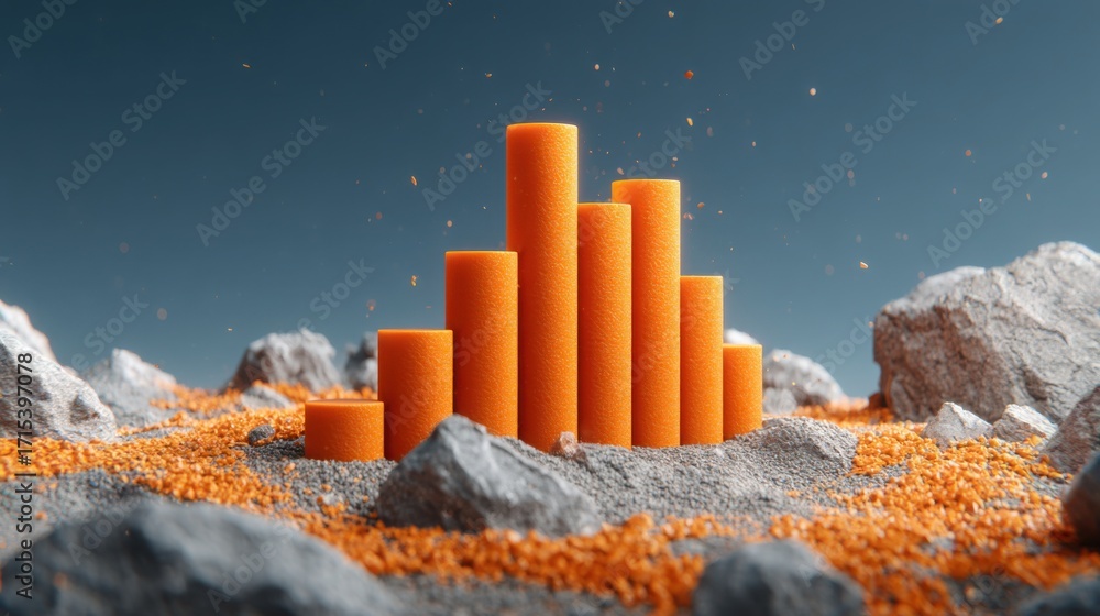 Poster a pile of various items representing accumulation and abundance in a dynamic and engaging visual com