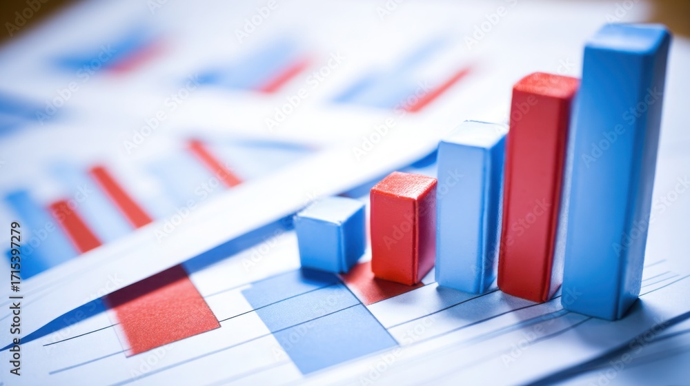 Poster bar chart illustrating token-enabled fib bounce strategy portfolio tester icon for financial data an