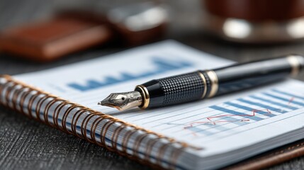 Creative pen and notebook on a desk illustrating token-enabled fibonacci pattern drawing challenge board concept
