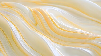 Obraz premium Abstract smooth flowing lines with golden accents on a light background